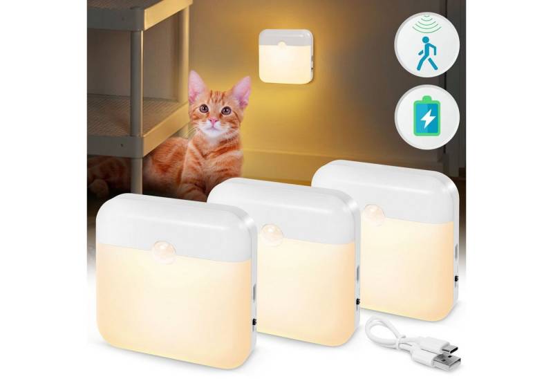 Jibenhome Nachtlicht LED Nachtlicht Kinder mit Bewegungsmelder, USB von Jibenhome