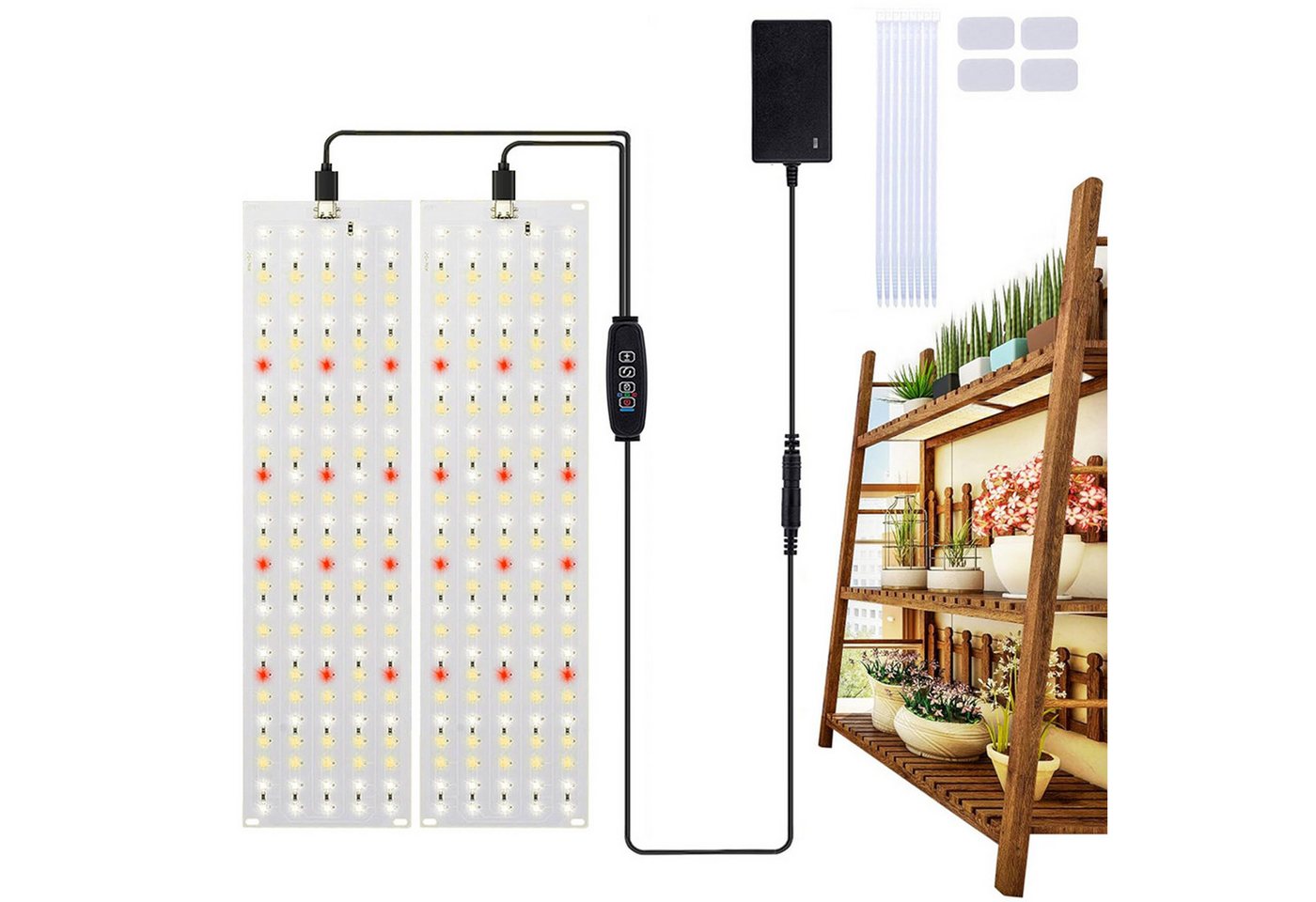 Jibenhome Pflanzenlampe Ultradünnes Vollspektrum-Pflanzenlich, Dimmbare, Auto ON & Off Timer, Unterschrank-Wachstumslampe, 3 Beleuchtungsmodi, für Rack Cabinet Jibenhome Pflanzenlampe Ultradünnes Vollspektrum-Pflanzenlich, Dimmbare, Auto ON & Off Timer, Unterschrank-Wachstumslampe, 3 Beleuchtungsmodi, für Rack Cabinet von Jibenhome