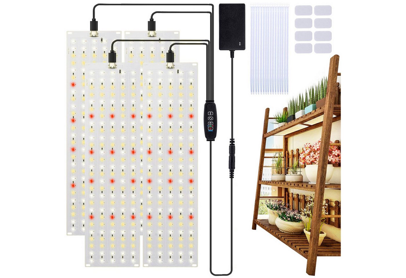 Jibenhome Pflanzenlampe Ultradünnes Vollspektrum-Pflanzenlich, Dimmbare, Auto ON & Off Timer, Unterschrank-Wachstumslampe, 3 Beleuchtungsmodi, für Rack Cabinet Jibenhome Pflanzenlampe Ultradünnes Vollspektrum-Pflanzenlich, Dimmbare, Auto ON & Off Timer, Unterschrank-Wachstumslampe, 3 Beleuchtungsmodi, für Rack Cabinet von Jibenhome