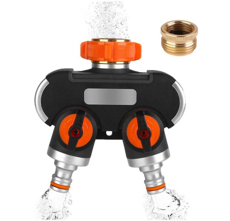 Jibenhome Schlauchverbinder Wasserspalter mit Ventil für 3/4 '' und 1/2 '' Wasserhahn Garten Hof, 2-Wege-Wasserverteiler Wasserhahn-Splitter Verstellbar Bewässerung Jibenhome Schlauchverbinder Wasserspalter mit Ventil für 3/4 '' und 1/2 '' Wasserhahn Garten Hof, 2-Wege-Wasserverteiler Wasserhahn-Splitter Verstellbar Bewässerung von Jibenhome
