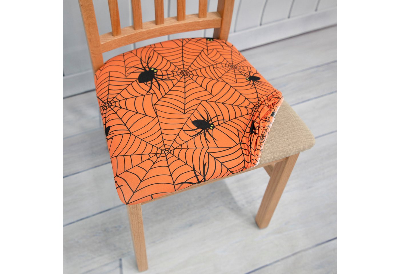Jibenhome Sitzflächenhusse Samt Stuhlhusse Stretch Sitzbezug Stuhlbezüge Halloween Dekoration, 1/2/4 Stück Jibenhome Sitzflächenhusse Samt Stuhlhusse Stretch Sitzbezug Stuhlbezüge Halloween Dekoration, 1/2/4 Stück von Jibenhome