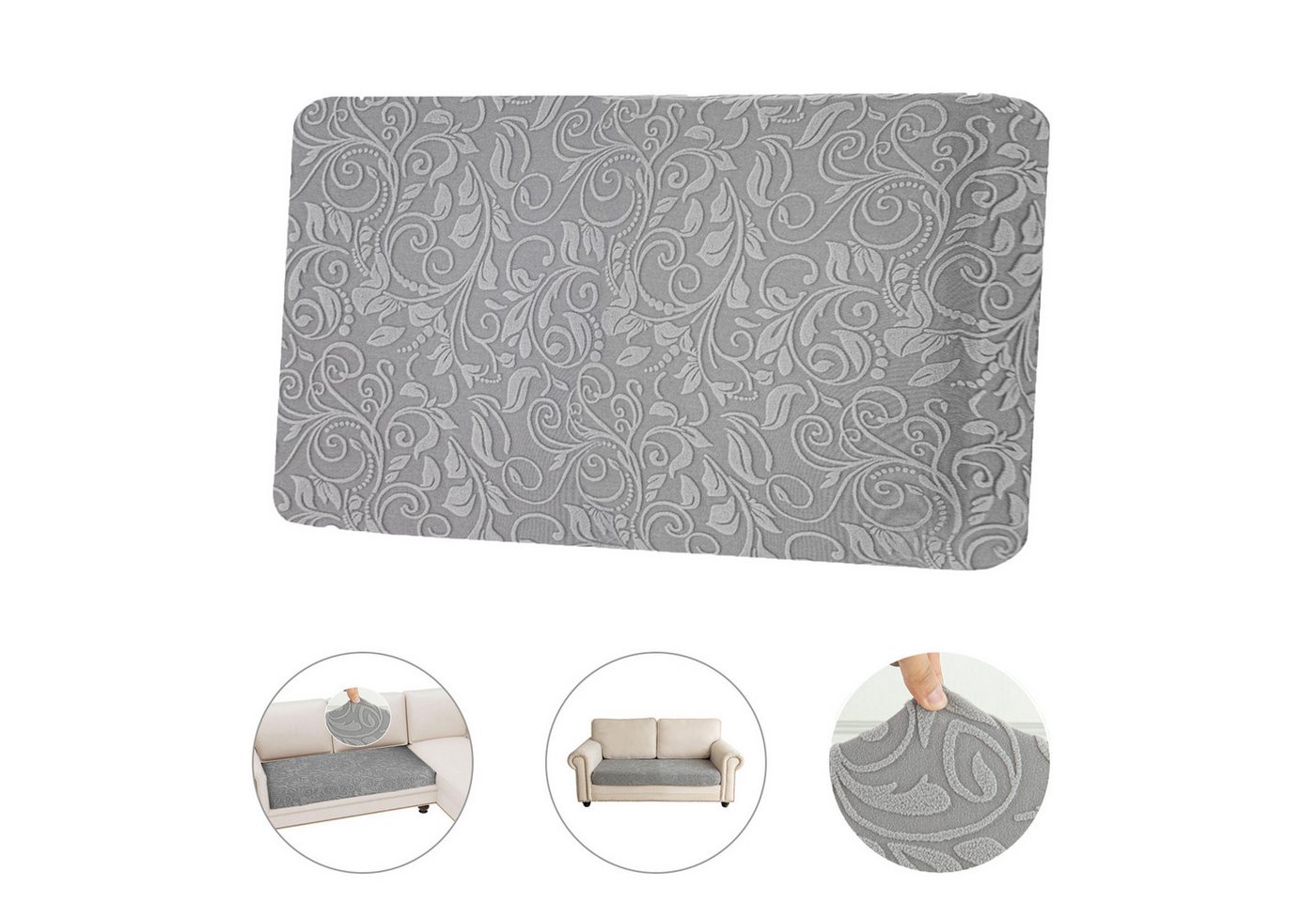 Jibenhome Sofabezug Sofahusse Floral Sitzbezüge 1/2/3 Sitzer, Elastic Stretch Sofasitzbezug von Jibenhome