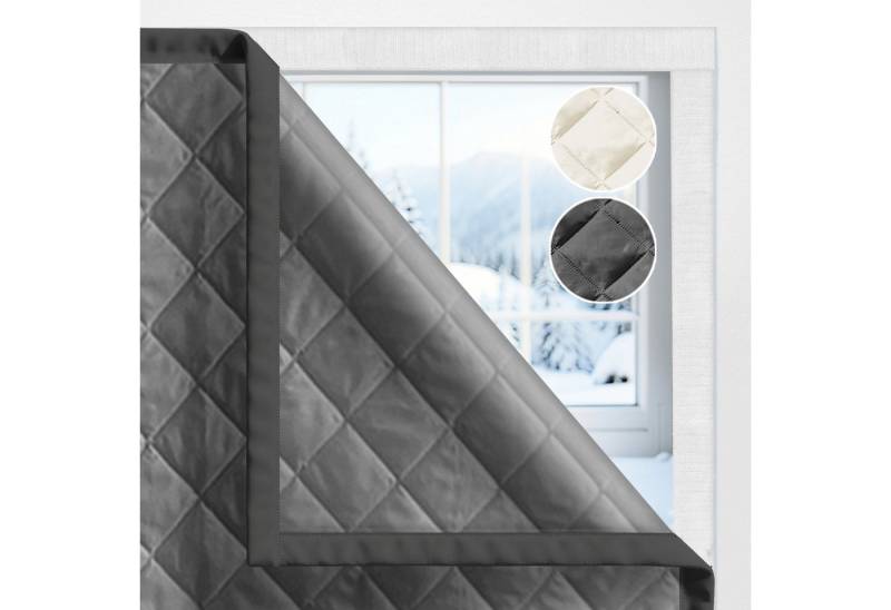 Jibenhome Vorhang Winterisolierter Vorhang mit Magic Tape,Thermovorhang (1 St), abdunkelnd, für Wohnzimmer und Schlafzimmer, Winter und Sommer von Jibenhome