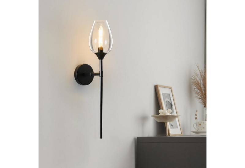 Jibenhome Wandleuchte Glas Wandleuchte Innen,Moderne Wandlampe Wohnzimmer, LED wechselbar, mit Lampenschirm in Weinglasform,für Schlafzimmer und Wohnzimmer Jibenhome Wandleuchte Glas Wandleuchte Innen,Moderne Wandlampe Wohnzimmer, LED wechselbar, mit Lampenschirm in Weinglasform,für Schlafzimmer und Wohnzimmer von Jibenhome