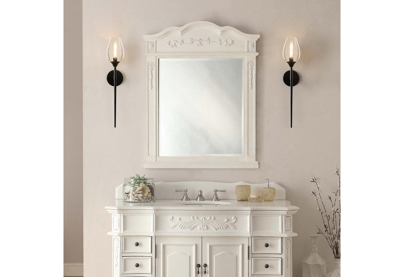 Jibenhome Wandleuchte Glas Wandleuchte Innen,Moderne Wandlampe Wohnzimmer, LED wechselbar, mit Lampenschirm in Weinglasform,für Schlafzimmer und Wohnzimmer Jibenhome Wandleuchte Glas Wandleuchte Innen,Moderne Wandlampe Wohnzimmer, LED wechselbar, mit Lampenschirm in Weinglasform,für Schlafzimmer und Wohnzimmer von Jibenhome