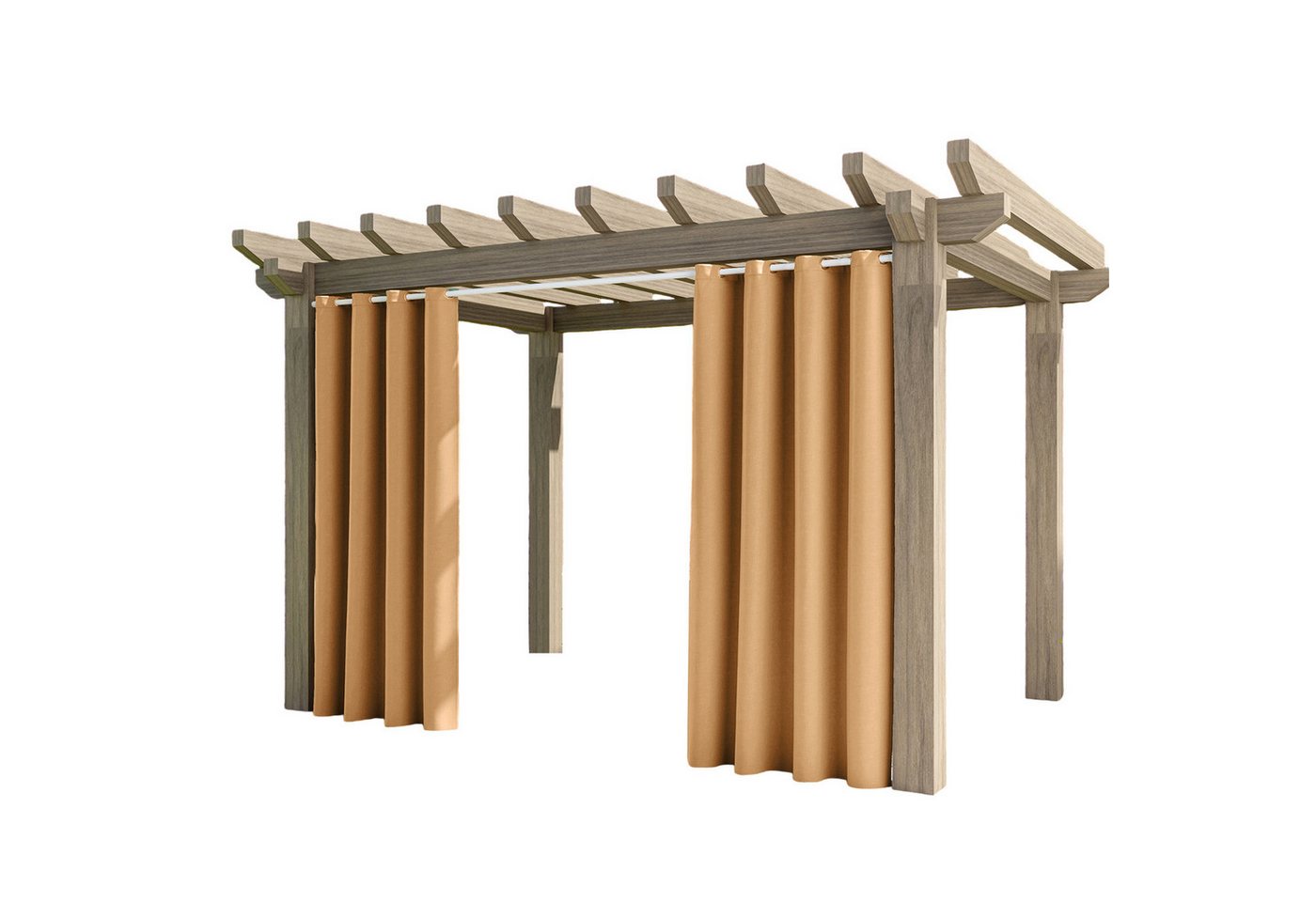 Jibenhome Scheibengardine Outdoor ÖsenVorhang, Einfarbig Verdunklungsvorhänge, Thermo-Gardinen, (2 St) von Jibenhome