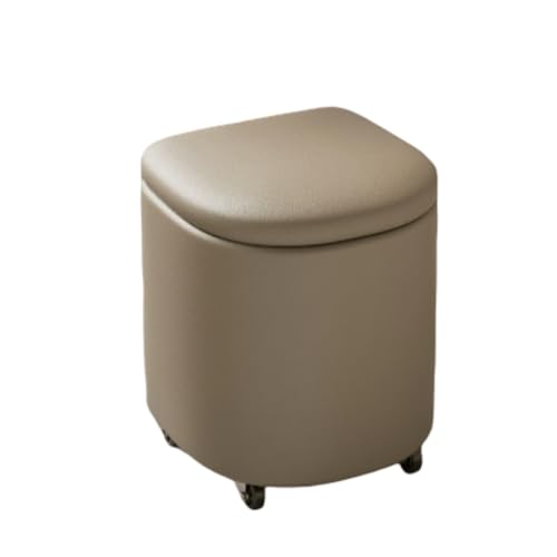 360° drehbarer Schminkhocker, quadratischer Stauraum-Ottomane, multifunktionaler Stuhl mit abnehmbarem Deckel, gepolsterte Fußstütze für Wohnzimmer, Eingangsbereich, Flur und Schlafzimmer(Gray) von Jidanmian