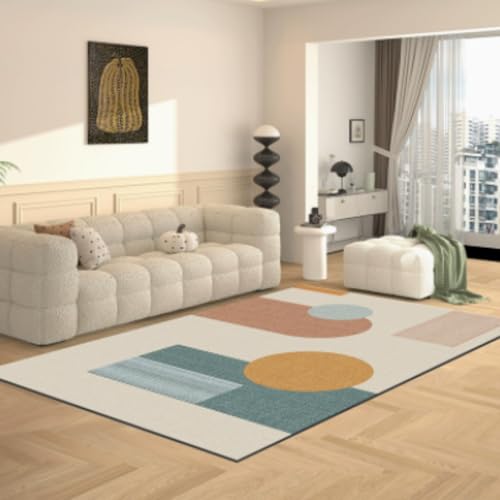 Beheizte Bodenmatten, Graphen-Heizteppich, moderner abstrakter Wohnzimmerteppich, wasserdichter und rutschfester elektrischer Heizteppich für Esszimmer und Wohndeko(H,59.06x78.74in) von Jidanmian
