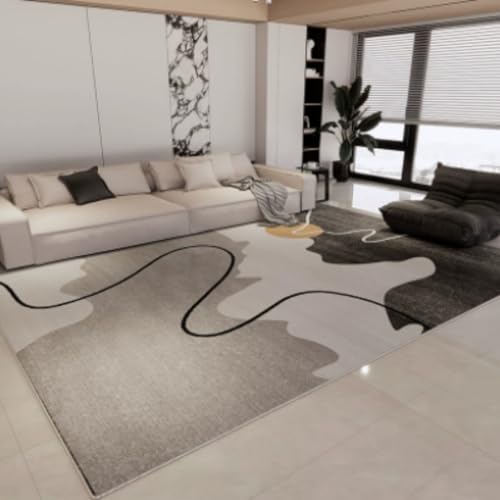 Elektrischer Heizteppich, sofort wärmender Bodenteppich, beheizte Bodenmatten mit einstellbarer Temperatur, abnehmbare Kaschmir-Imitatdecke für Wohnzimmer und Schlafzimmer(A,62.99x94.49in) von Jidanmian