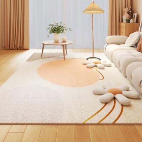 Elektrischer Heizteppich, sofort wärmender Bodenteppich, beheizte Bodenmatten mit einstellbarer Temperatur, abnehmbare Kaschmir-Imitatdecke für Wohnzimmer und Schlafzimmer(H,62.99x94.49in) von Jidanmian