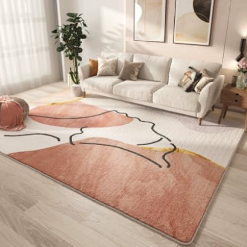 Elektrischer Heizteppich, sofort wärmender Bodenteppich, beheizte Bodenmatten mit einstellbarer Temperatur, abnehmbare Kaschmir-Imitatdecke für Wohnzimmer und Schlafzimmer(I,55.12x78.74in) von Jidanmian