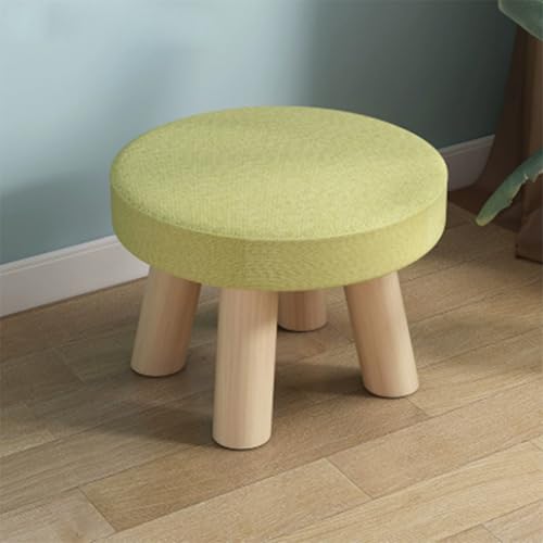 Jidanmian Gepolsterte Schuhbank mit dicken Holzbeinen, Kleiner Fußhocker, Fußstütze fürs Sofa, abnehmbar und waschbar, gepolsterte Fußstütze für den Eingangsbereich, Wohnzimmer, Flur(D) von Jidanmian