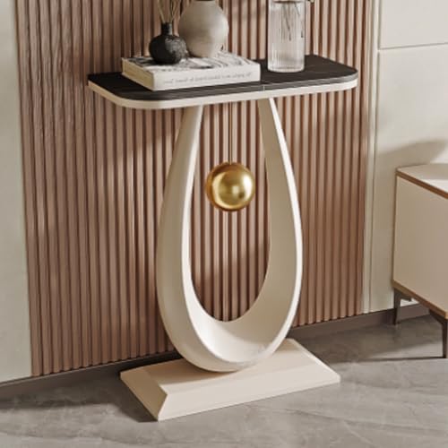 Jidanmian Industrieller Konsolentisch, schmaler, Langer Konsolentisch mit U-förmigem Metallfuß, moderner Eingangstisch fürs Wohnzimmer(A,80x30x75cm) von Jidanmian