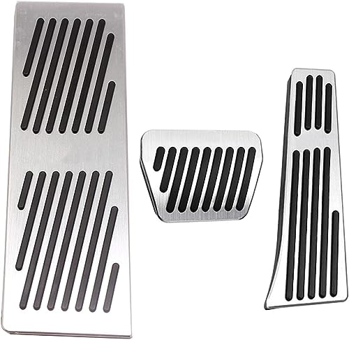 JidddD Auto Pedalen Bremspedal Abdeckung Für BMW 5 G30 G31 G38 X3 X4 2018 2019,Edelstahl-Autopedale Accelerator Bremse Kupplung Rest Fuß Pedal,C-3 pcs von JidddD