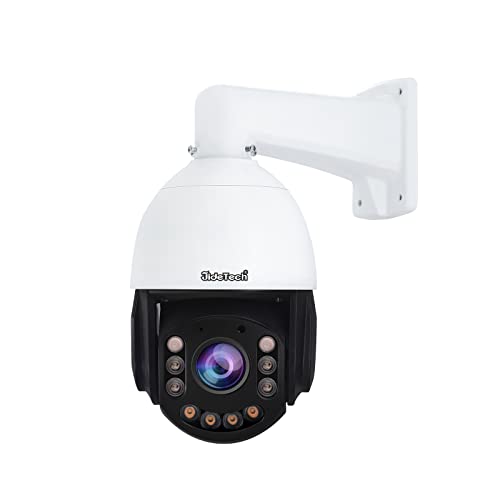 JideTech 5MP PTZ PoE Überwachungskamera Aussen 20x Optischer Zoom, Dome IP Kamera Outdoor mit Personen-/Fahrzeugerkennung, 360° Schwenk 90° Neige, Nachtsicht in Farbe, 2-Wege-Audio, IP66 Wasserdicht von JideTech