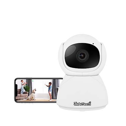 JideTech 1080P WLAN IP Kamera Überwachungskamera für Innenbereiche, Personenerkennung, IR Nachtsicht, Bewegungserkennung, 2-Wege-Audio, kompatibel mit Alexa, für Babys/Haustiere von JideTech