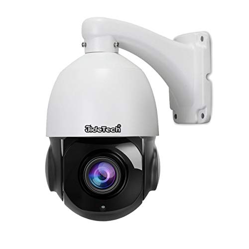 JideTech Überwachungskameras Aussen 5MP PTZ PoE 360° Schwenk 90° Neige Dome IP Kamera Außen Überwachung 20X Optischer Zoom Bewegungserkennung IR Nachtsicht SD Kartenslot 2-Wege-Audio Ip66 Wasserfest von JideTech