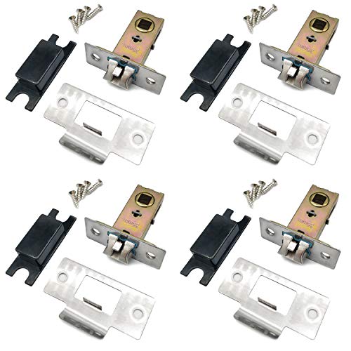 4 Sätze Durchsteckschloss (35 mm), mit Kunststoff-Staubkappe, Edelstahl-Halterung und Schrauben-Set, Türriegel, entworfen zur Verwendung mit gefederten Türgriffen, Golden Grace. von Jiehaojia