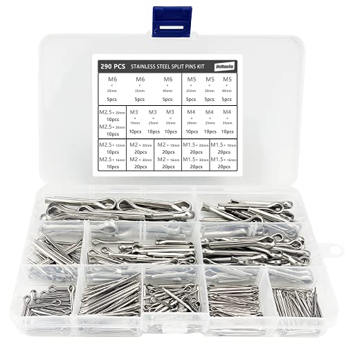 Splinte Set Splinte Sortiment mit Sortimentskasten 290 Stück 304 Edelstahl M1.5 M2 M2.5 M3 M4 M5 M6 Sicherungssplinte Größen für Autos Wohnmobile Gartengeräte Splinte Set Splinte Sortiment mit Sortimentskasten 290 Stück 304 Edelstahl M1.5 M2 M2.5 M3 M4 M5 M6 Sicherungssplinte Größen für Autos Wohnmobile Gartengeräte von Jiehaojia