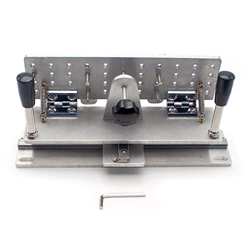 Jieotwice Doppelschlitten Messerschärfer Halterung mit Schleifmaschine - Verstellbarer Handmesserschärfer (Set 5) in Silber von Jieotwice
