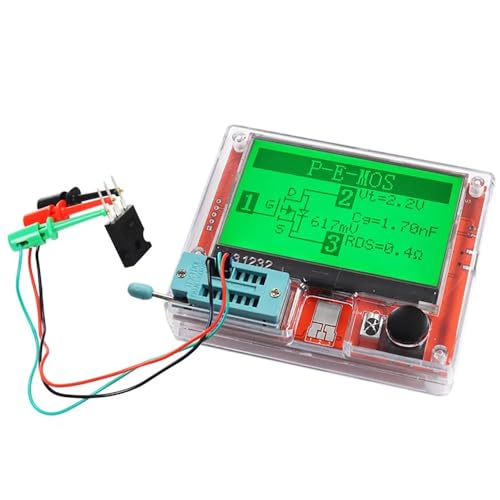 Jieotwice Transistortester TFT LCD Multimeter Widerstandsmessgerät Transistor Farbdisplay Diode/Transistor/Kondensator/Widerstand/Induktivität MOS/PNP/NPN LCR-T10H Jieotwice Transistortester TFT LCD Multimeter Widerstandsmessgerät Transistor Farbdisplay Diode/Transistor/Kondensator/Widerstand/Induktivität MOS/PNP/NPN LCR-T10H von Jieotwice
