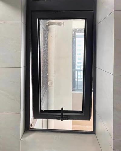 Fenster Klappfenster mit Abschließbarem Griff, Aluminiumrahmen, Schuppenfenster, Haushaltsfenster aus Gehärtetem Glas, Ersatzfenster für Küche, Spielhaus, Büro(65x120cm/26x48in) von Jievmrs