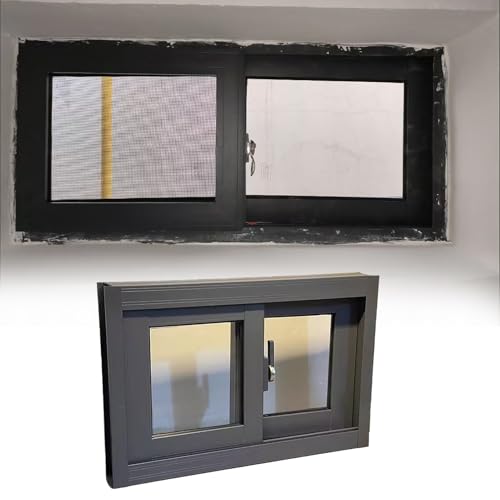 Fenster Schiebefenster für Keller, 35 40 50 55 56 63 71 81 86 99 cm Breite Haushaltsfenster, Schiebefenster Nach Maß für Spielhaus, Wohnmobil Oder Garage(35x16in/89x40cm) von Jievmrs