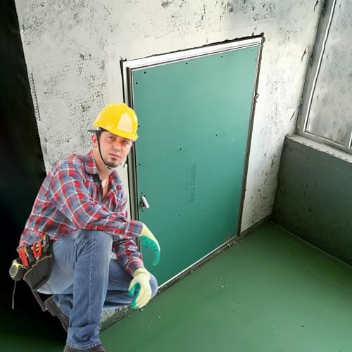 Jievmrs Revisionsklappe 600x600 400x400 500x500 600x1000 800x1000, Gipskarton-Revisionsklappe für Sanitärinstallationen, Überstreichbare Trockenbau-Revisionsklappe mit Metallgriff(55x100cm(22x40in)) von Jievmrs