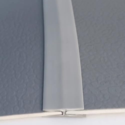 Jievmrs Ubergangsprofil Randleiste für Teppich zu Teppich für Wohnzimmer, Bodenübergangsleiste Teppich zu Laminat 1 Zoll Breit, PVC-Bodentrennleiste für Innenbereich(Gray,13m(42.7ft)) von Jievmrs