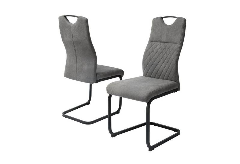 Jiexi Esszimmerstuhl Essstühle Stühle Freischwinger Bürostuhl gepolstert Mona Schwingstuhl (Set), Schwingstuhl von Jiexi