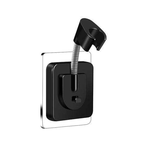Duschkopfhalterung ohne Bohren - Verstellbare Handbrause Halterung mit Silikon-Adapter, Wandmontage Duschhalter, Duschkopfhalter für Bad, Shower Head Holder, Duschkopf Halterung mit starkem Kleber von Jigspsyzh