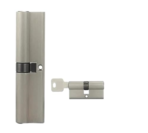 1 Stück Messing-Türschlosszylinder mit 5 Schlüsseln – Doppelter Entriegelungsmechanismus for Innen- und Außentüren – passend for Türen mit einer Dicke von 35–45 mm(L 100mm) von JigyHa