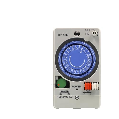1 Stück TB118N Mechanischer Zeitschalter - 100-240VAC Din Rail Timer mit transparenter Schutzhülle for Zuhause von JigyHa