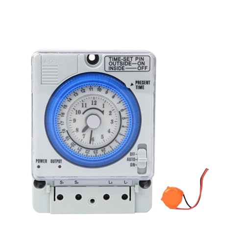 1 Stück TB388 Mechanisches Zeitschaltrelais - 15 Minuten bis 24 Stunden, AC220V, 10A, kein Stromausfall, for die Heim- und Büroautomatisierung von JigyHa