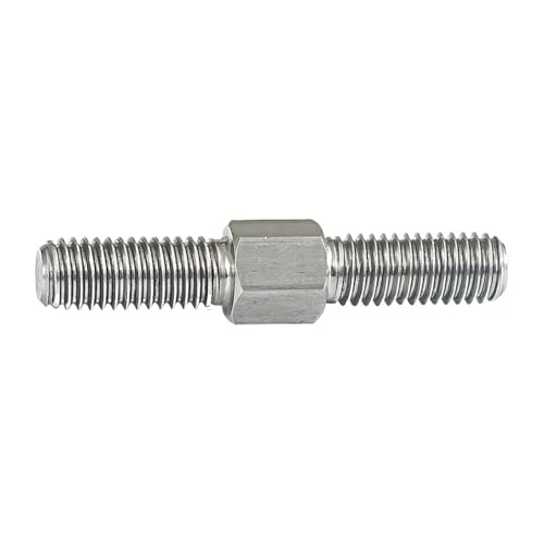 M6 Doppelendige Gewindestange - Verstellbare Druckstangenbolzenschrauben aus Edelstahl 304 mit Links- und Rechtsgewinde(M6 X 80mm 2pcs) von JigyHa