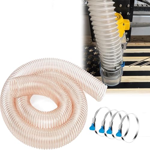PU-Staubsammelschlauch 20–600 mm mit Kupferdraht – ultraflexibles und langlebiges Vakuumrohr for Werkstattsauger(Dia-45(mm) Long600cm) von JigyHa