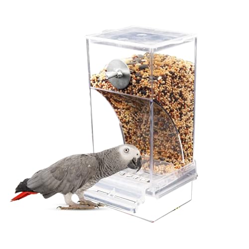 Jiimhte Automatischer Vogelfutterautomat,Acryl Auslaufsicherer Wellensittich-Futterautomat - Käfigzubehör Für Vögel Innen Außenbereich Garten Balkon Jiimhte Automatischer Vogelfutterautomat,Acryl Auslaufsicherer Wellensittich-Futterautomat - Käfigzubehör Für Vögel Innen Außenbereich Garten Balkon von Jiimhte