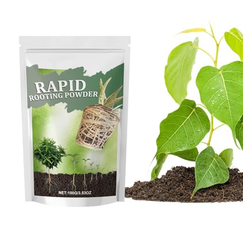 Jiimhte Bewurzelungspulver - Biologischer Stimulator für das Pflanzenwachstum - Natürliches Schnellwirkendes Pulver Zur Wurzelstimulation Für Gartenpflanzen Bäume Blumen von Jiimhte