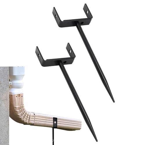 Jiimhte Fallrohr Halter,2 Stück Regenrinne Fallrohr Halterung - Verstellbarer Wetterfester Stabilisator Für Dach Haus Außenbereich Montage von Jiimhte