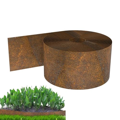 Jiimhte Gartenumrandung, Gartenbegrenzung Einfassung, 10 Meter Metallzaun Dekorativer Sichtschutz Für Gartenwege Terrasse Hof Landschaftsbau Hinterhof Außenbereich von Jiimhte