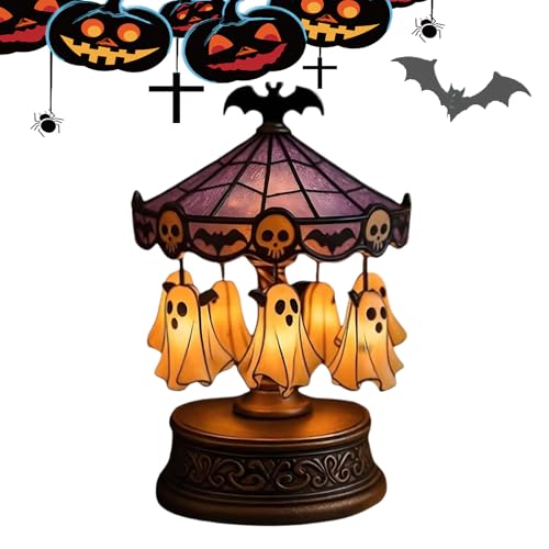 Jiimhte Geister- , Halloween-Grusel- -Nachtlicht, antikes gruseliges, schwimmendes Geister-Tischdekor für Halloween, Partyzubehör, Wohnung, Küche, Schlafzimmer, Zuhause, Arbeitszimmer von Jiimhte