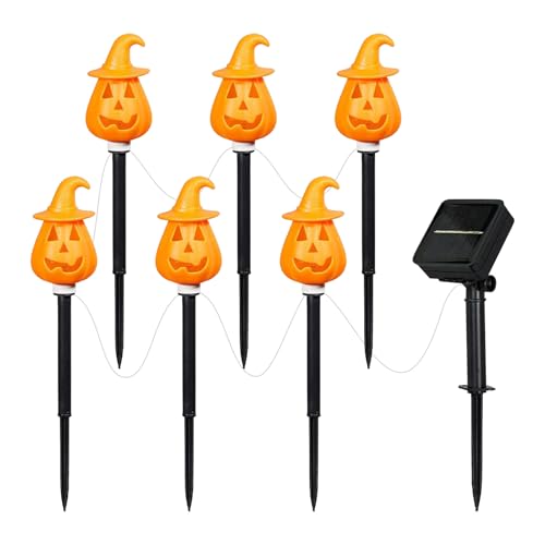 Jiimhte Halloween-Gartenstecker für den Außenbereich, wasserdicht, dekorativer Gartenstecker, orangefarbene Gartendekoration, Weg-Bodeneinsatz, Display-Ständer für Hof, Terrasse, Grab, Rasen Jiimhte Halloween-Gartenstecker für den Außenbereich, wasserdicht, dekorativer Gartenstecker, orangefarbene Gartendekoration, Weg-Bodeneinsatz, Display-Ständer für Hof, Terrasse, Grab, Rasen von Jiimhte