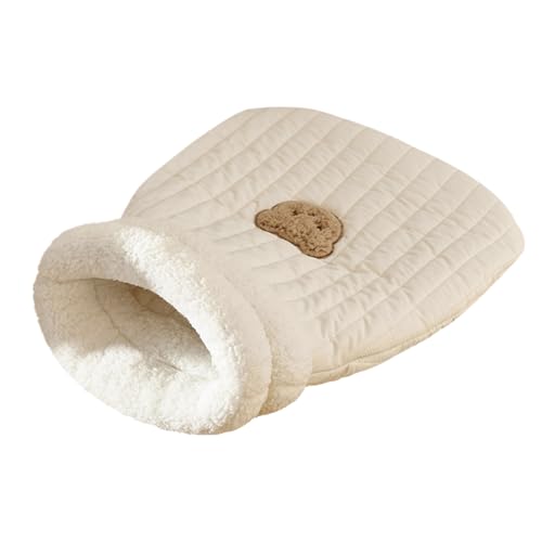 Jiimhte Katzenschlafsack, Katzenbett, Höhlenbetten, weiches und waschbares Design, niedlicher Schlafsack, einfacher Zugang für Katzen und kleine Hunde von Jiimhte