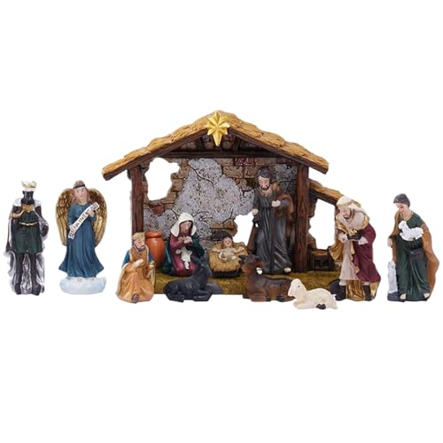 Jiimhte Krippenfiguren – Weihnachtskrippen-Ornament, platzsparende Weihnachtskrippe, Krippenfiguren-Set für Fensterbank, Kaminsims, Kamin, Zuhause, Esstisch, Bücherregal, Arbeitsplatz Jiimhte Krippenfiguren – Weihnachtskrippen-Ornament, platzsparende Weihnachtskrippe, Krippenfiguren-Set für Fensterbank, Kaminsims, Kamin, Zuhause, Esstisch, Bücherregal, Arbeitsplatz von Jiimhte