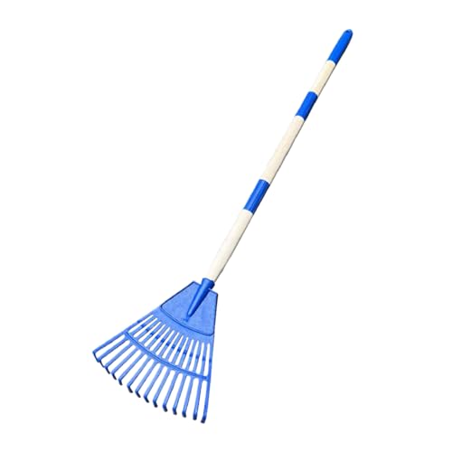 Jiimhte Laubrechen Fächerförmig 14-Zinkig - Garten Grass Rechen | Mit Ergonomischem Griff Für Garten Landschaft Camping Outdoor Rasen von Jiimhte