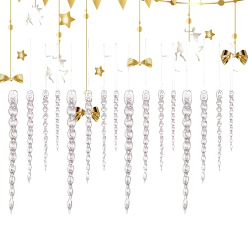 Jiimhte Weihnachtsbaum Eiszapfen Ornamente | Weihnachten Acryl Winter Baumschmuck | Transparent Tropfen Kristall Dekorative Requisiten für Neujahrspartys Kamin Fenster Winter Familie Urlaub Jiimhte Weihnachtsbaum Eiszapfen Ornamente | Weihnachten Acryl Winter Baumschmuck | Transparent Tropfen Kristall Dekorative Requisiten für Neujahrspartys Kamin Fenster Winter Familie Urlaub von Jiimhte