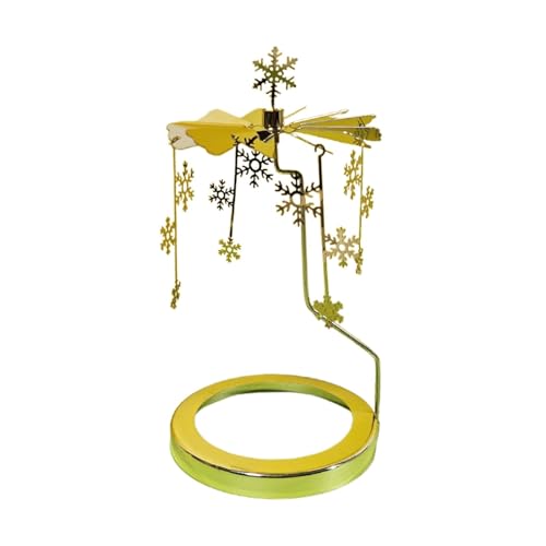 Jiimhte Weihnachtskerzenkarussell, drehbarer Weihnachtskerzenhalter | Schneemänner Kerzenhalter,Rotierender Kerzenhalter, Goldener Weihnachtskerzendreher, Schneeflocken-Teelichthalter aus Edelstahl Jiimhte Weihnachtskerzenkarussell, drehbarer Weihnachtskerzenhalter | Schneemänner Kerzenhalter,Rotierender Kerzenhalter, Goldener Weihnachtskerzendreher, Schneeflocken-Teelichthalter aus Edelstahl von Jiimhte