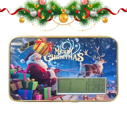Jiimhte Weihnachtsmann-Uhr – Weihnachtsuhr mit Datum und Temperatur, Feiertags-/Festival-Zeitmanagement-Dekoration für Büros, Wohnzimmer, Küche, Bauernhaus, Nachttisch, Fitnessstudio, Schlafzimmer Jiimhte Weihnachtsmann-Uhr – Weihnachtsuhr mit Datum und Temperatur, Feiertags-/Festival-Zeitmanagement-Dekoration für Büros, Wohnzimmer, Küche, Bauernhaus, Nachttisch, Fitnessstudio, Schlafzimmer von Jiimhte