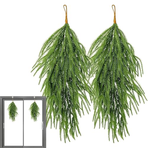 Jiimhte Zedern Girlande, Weihnachtsgirlande Mit Tropfenform, 2 Stück Künstliche Kieferngirlande Deko 66cm Für Geländer Terrasse Tisch Wand Kamin Tür Treppe Jiimhte Zedern Girlande, Weihnachtsgirlande Mit Tropfenform, 2 Stück Künstliche Kieferngirlande Deko 66cm Für Geländer Terrasse Tisch Wand Kamin Tür Treppe von Jiimhte