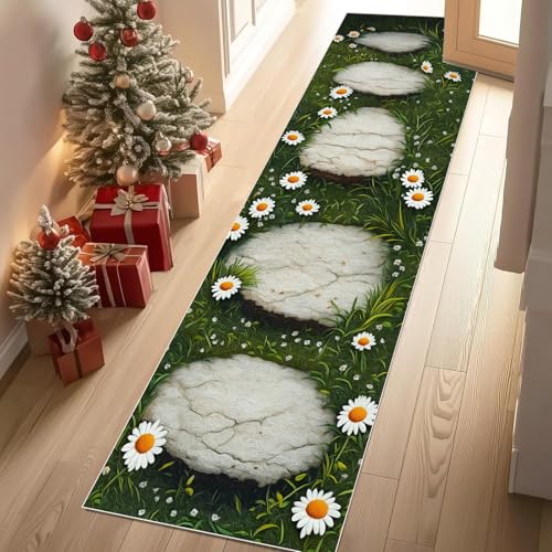 Jijliczc 3D Steine Straße Teppich Flur Läufer Gänseblümchen Blumen Stereo Teppichläufer Küchenläufer Carpet rutschfest Waschbar für Bettvorleger Flur Küche Waschküche 66x213 cm Jijliczc 3D Steine Straße Teppich Flur Läufer Gänseblümchen Blumen Stereo Teppichläufer Küchenläufer Carpet rutschfest Waschbar für Bettvorleger Flur Küche Waschküche 66x213 cm von Jijliczc